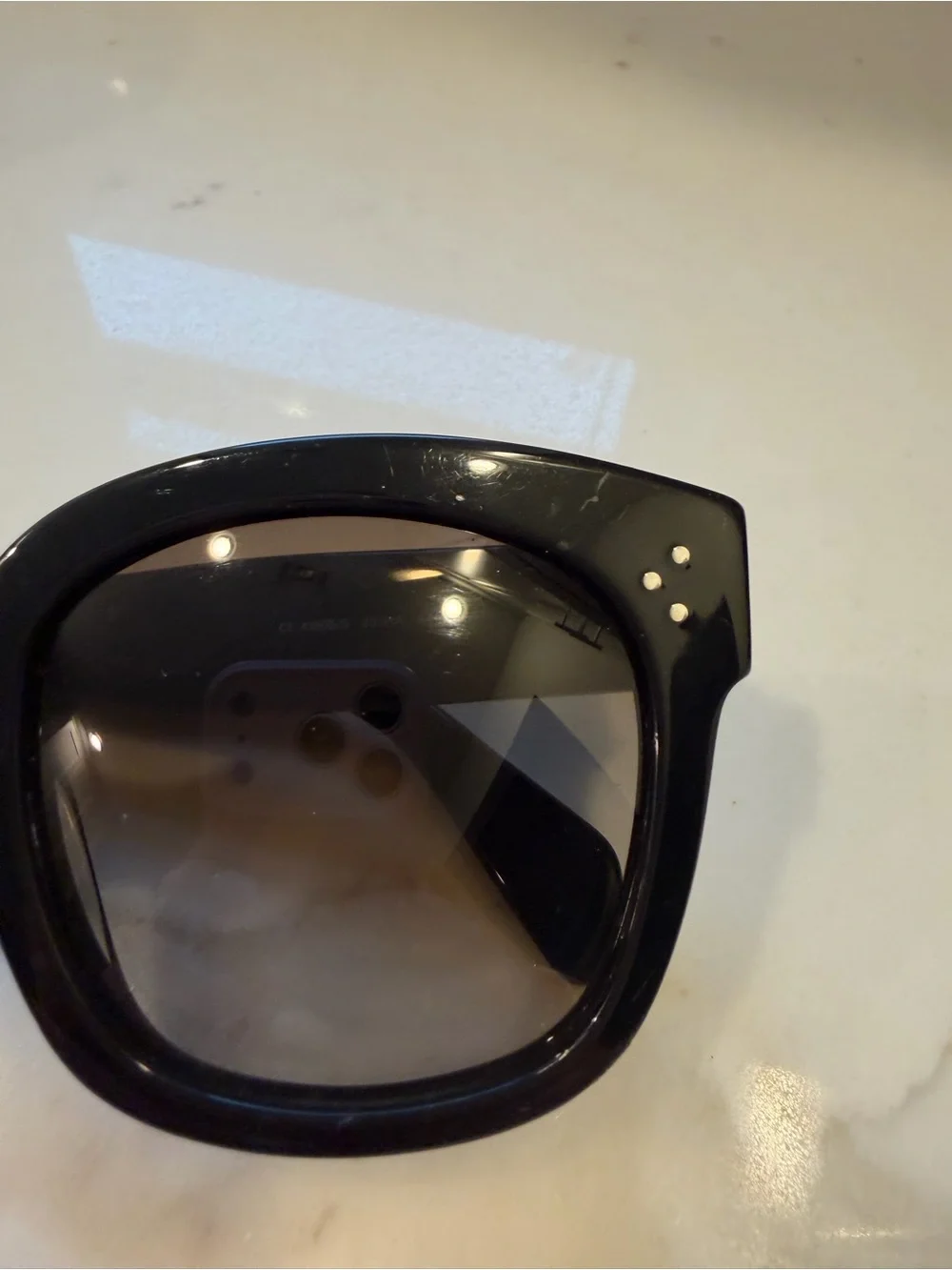 CELINE Women's Black Oversized Square Sunglasses